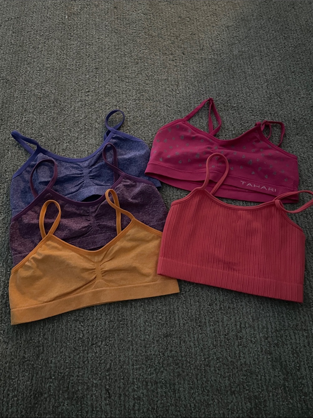 Tahari & Assorted Women’s Seamless Bralette Pack - Pink, Purple, Gold, Blue
